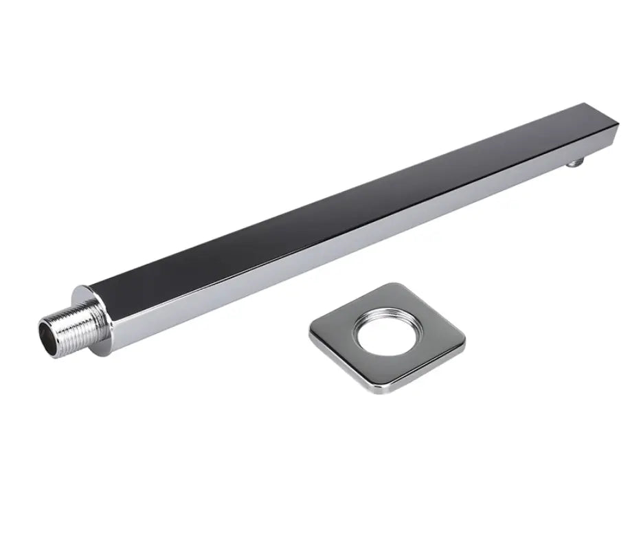SaniSupreme Losse Douchearm, chroom, rechthoekig, 38 cm. lang met rozet