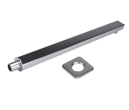 SaniSupreme Losse Douchearm, chroom, rechthoekig, 38 cm. lang met rozet