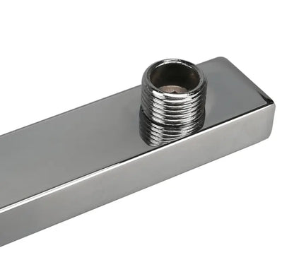 SaniSupreme Losse Douchearm, chroom, rechthoekig, 38 cm. lang met rozet