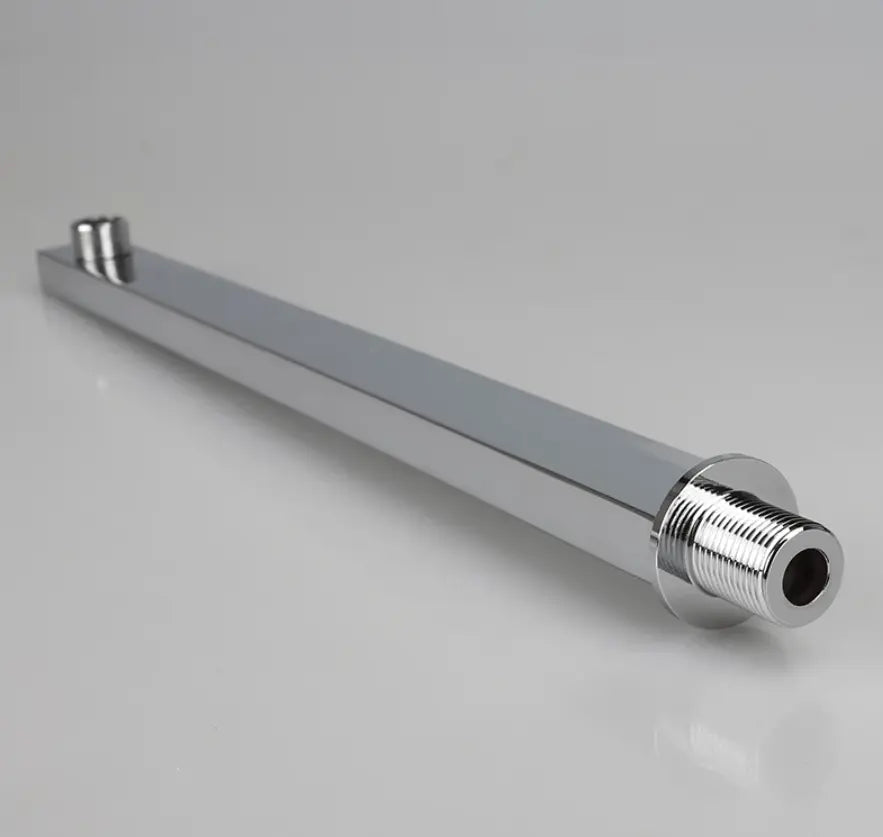 SaniSupreme Losse Douchearm, chroom, rechthoekig, 38 cm. lang met rozet