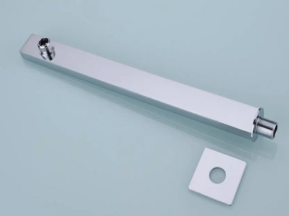 SaniSupreme Losse Douchearm, chroom, rechthoekig, 38 cm. lang met rozet