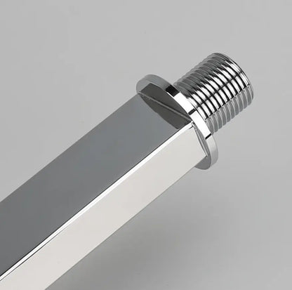 SaniSupreme Losse Douchearm, chroom, rechthoekig, 38 cm. lang met rozet