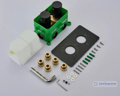 SaniSupreme Manhattan Inbouw Regendouche Mengkraan 2 - weg los mat zwart