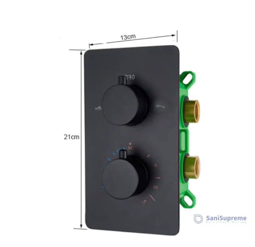 SaniSupreme Manhattan Inbouw Regendouche Mengkraan 2 - weg los mat zwart