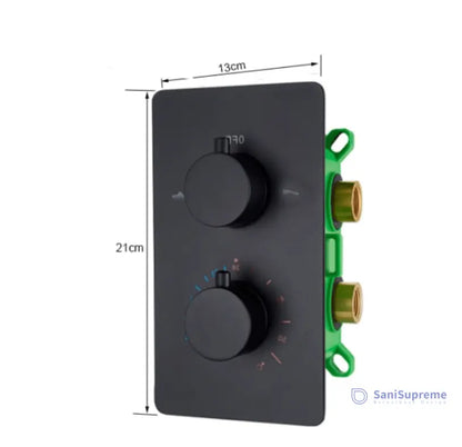 SaniSupreme Manhattan Inbouw Regendouche Mengkraan 2 - weg los mat zwart