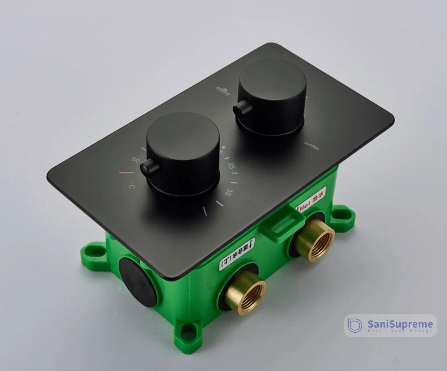 SaniSupreme Manhattan Inbouw Regendouche Mengkraan 3 - weg los mat zwart