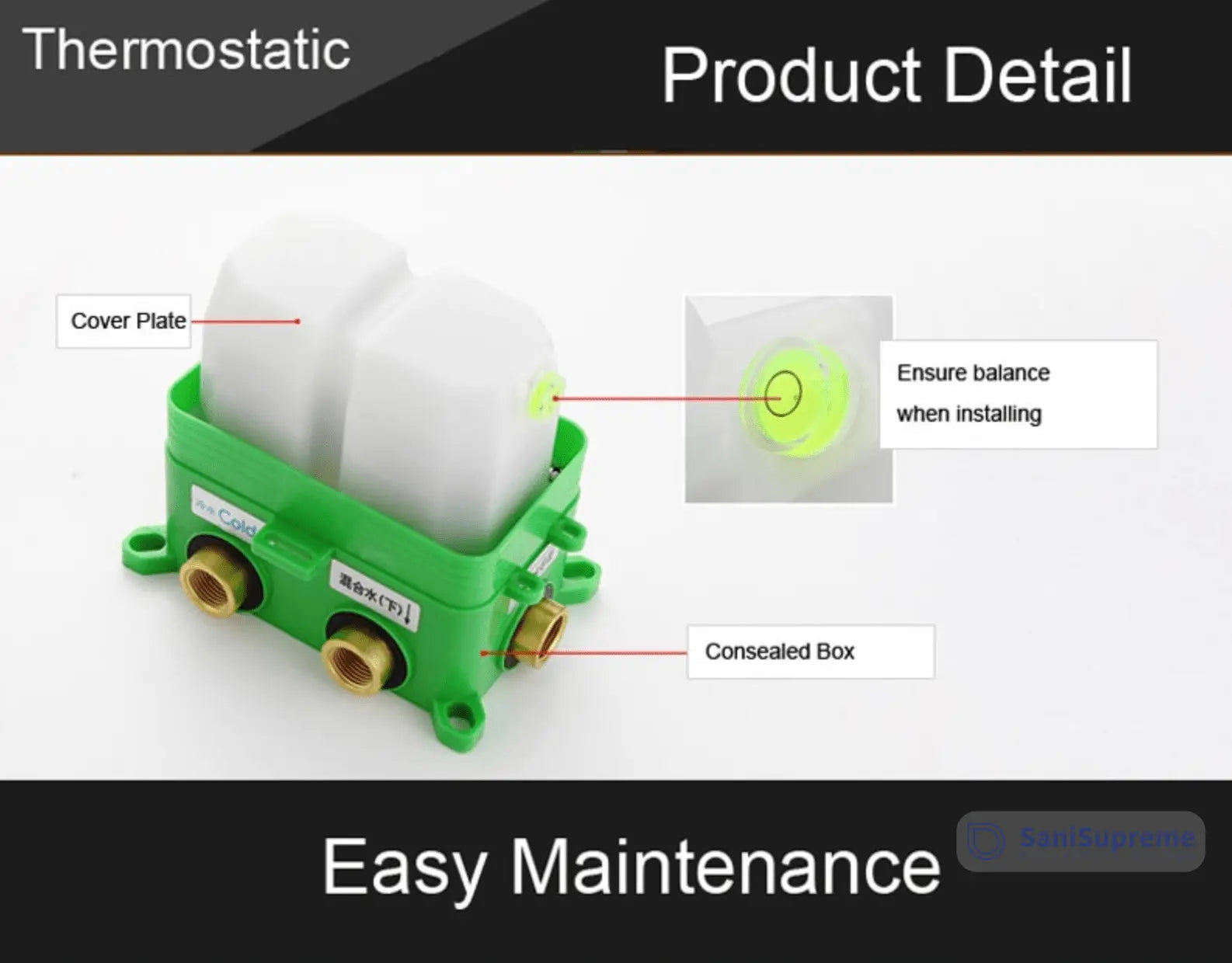 SaniSupreme Manhattan Inbouw Regendouche Mengkraan 3 - weg los mat zwart