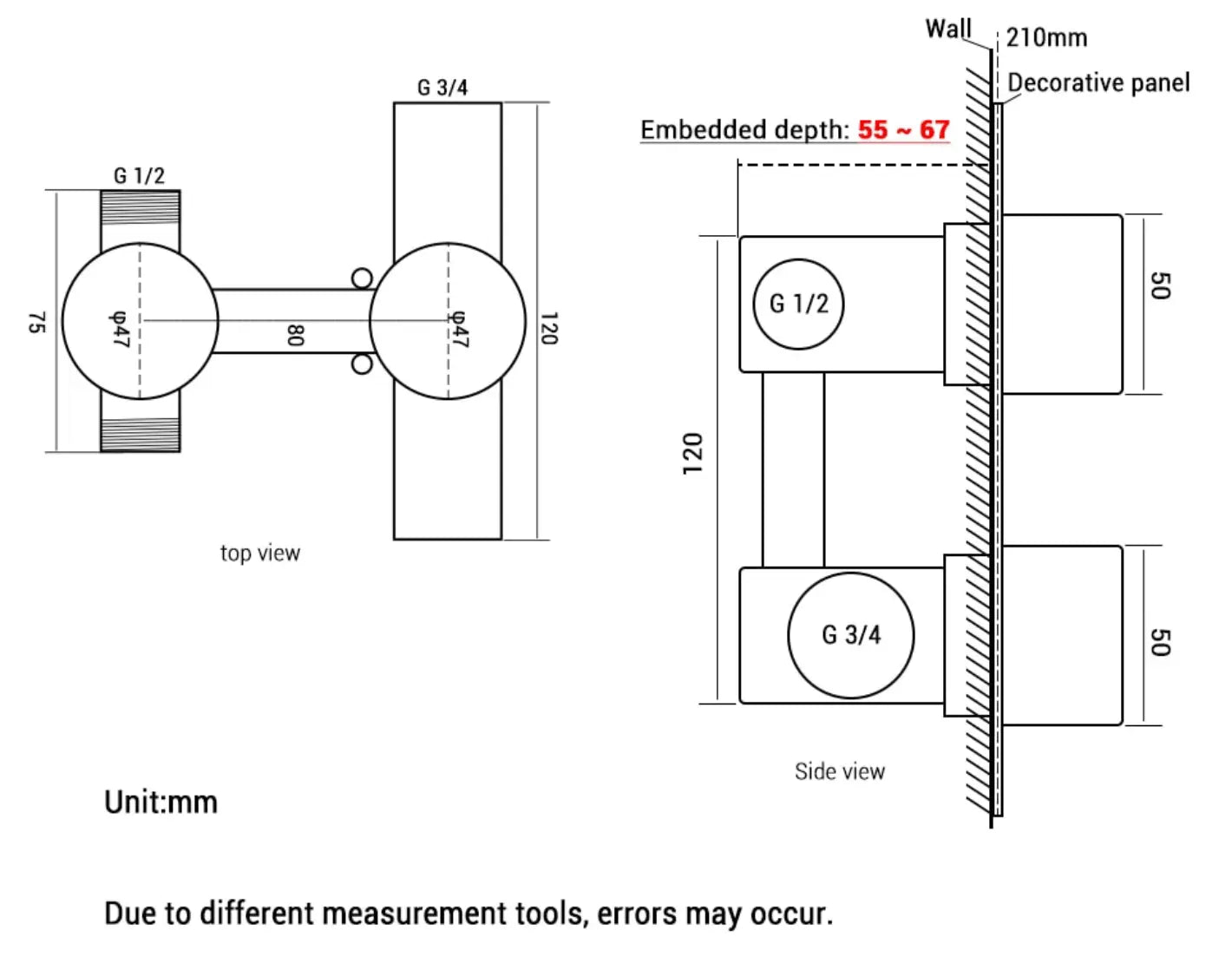 SaniSupreme Manhattan Inbouw Regendouche Mengkraan Rond 2 - weg los mat zwart