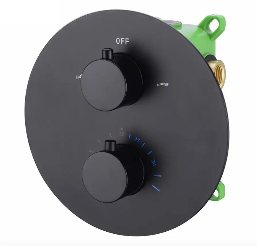 SaniSupreme Manhattan Inbouw Regendouche Mengkraan Rond 3 - weg los mat zwart