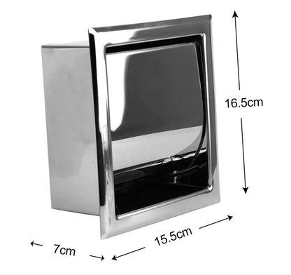 SaniSupreme Milano Inbouw toiletrolhouder enkel chroom