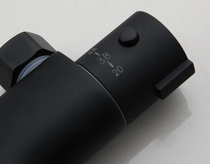 SaniSupreme opbouw bad doucheset met handdouche 5 inch incl. mengkraan mat zwart rond