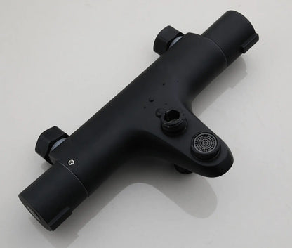 SaniSupreme opbouw bad doucheset met handdouche 5 inch incl. mengkraan mat zwart rond