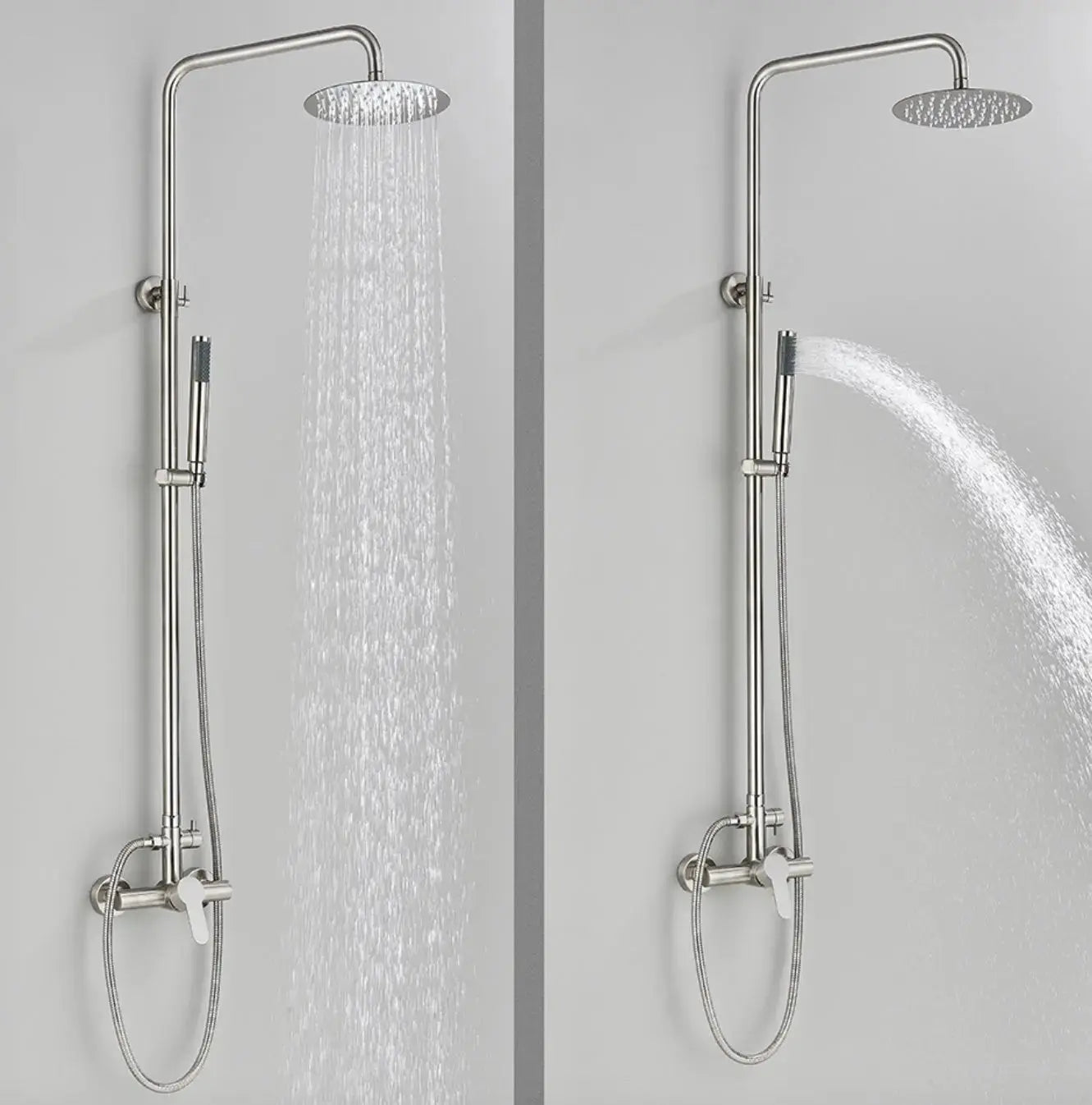 SaniSupreme Orlando opbouw bad doucheset 8 inch regendouche Stainless Steel rond