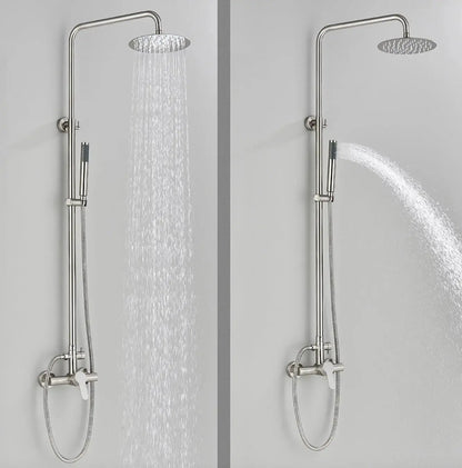 SaniSupreme Orlando opbouw bad doucheset 8 inch regendouche Stainless Steel rond