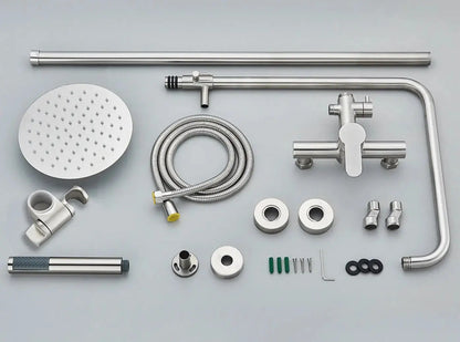 SaniSupreme Orlando opbouw bad doucheset 8 inch regendouche Stainless Steel rond