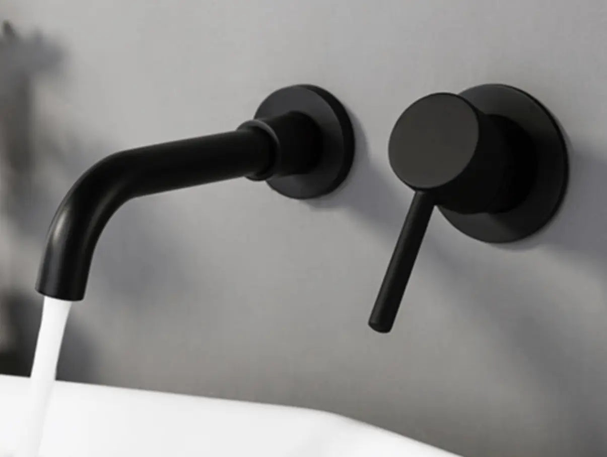 SaniSupreme Palermo Wastafel kraan inbouw 15 cm. bedieningshandel