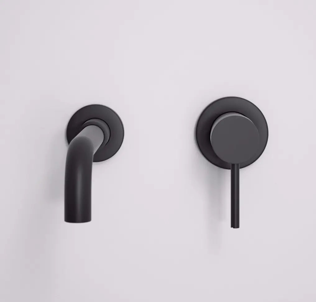 Sanisupreme Palermo Wastafel kraan inbouw 21 cm. met bedieningshandel mat zwart