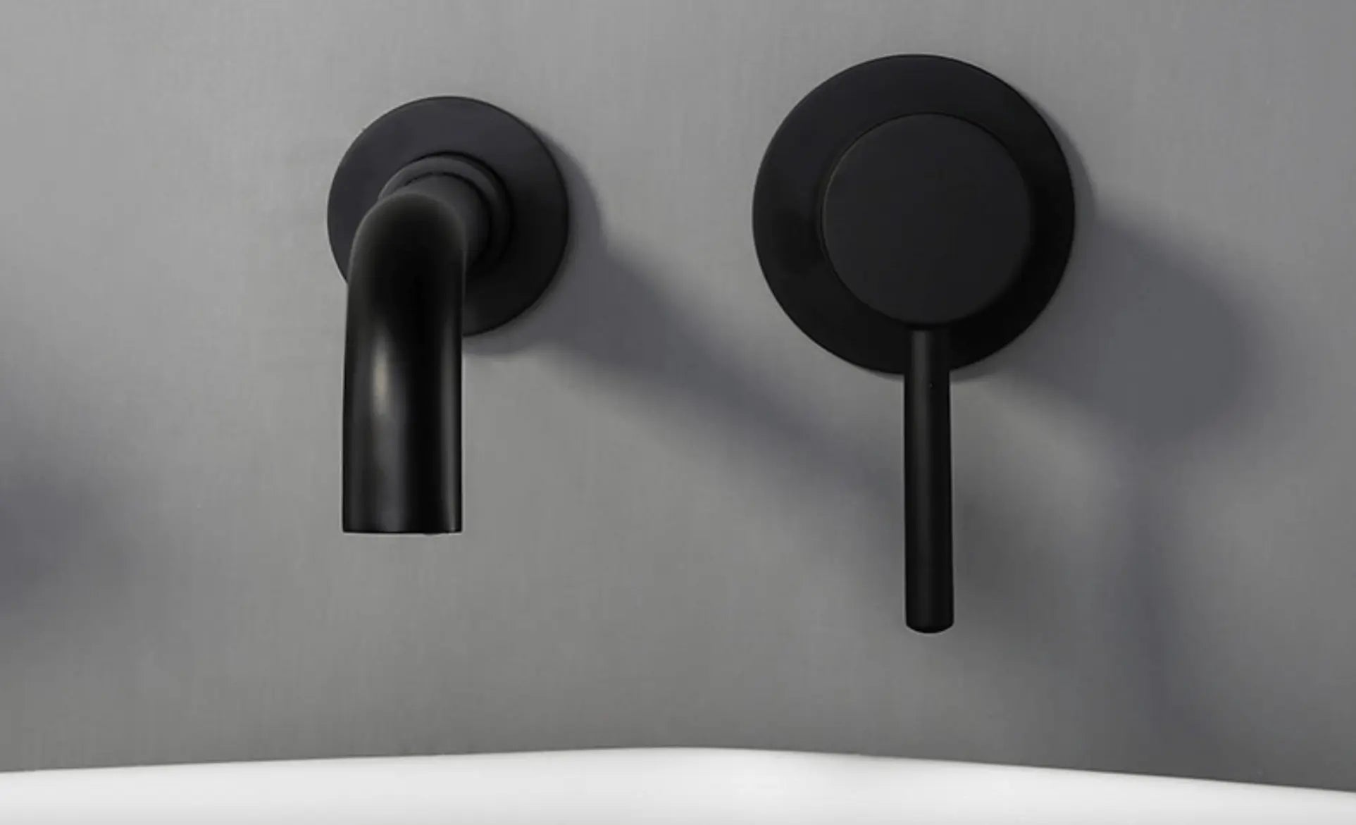 Sanisupreme Palermo Wastafel kraan inbouw 21 cm. met bedieningshandel mat zwart