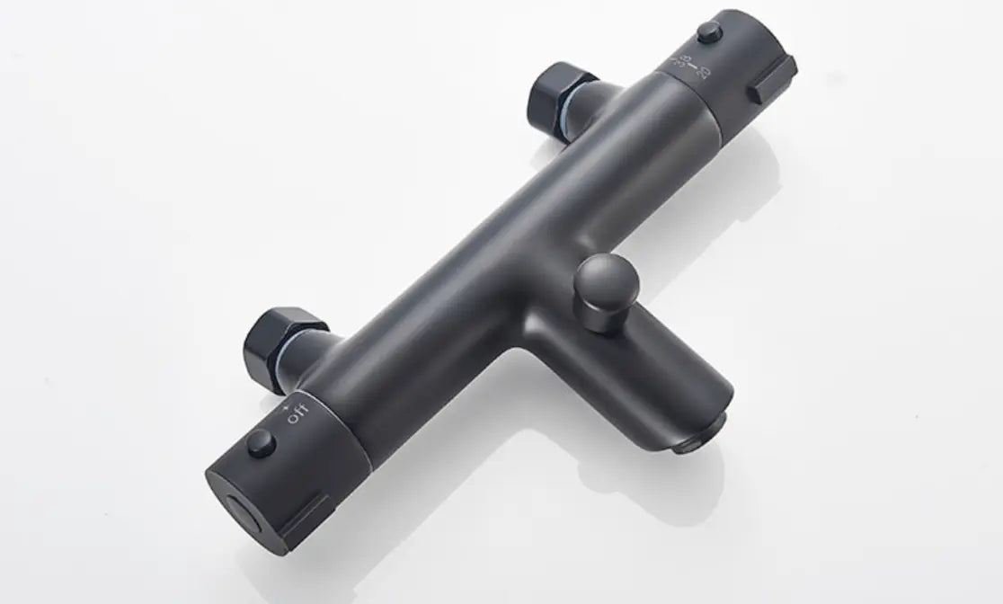 SaniSupreme Peru doucheset opbouw badmengkraan 2 weg smal met ronde handdouche en wandstang mat zwart