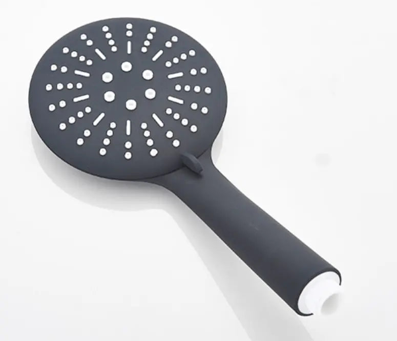 SaniSupreme Peru doucheset opbouw mengkraan 2 weg smal met ronde handdouche mat zwart