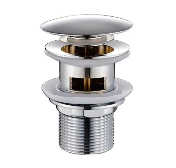 SaniSupreme Premium afvoerplug Chroom Wastafelplug Afvoerplug Clickwaste Afsluitbaar zonder ontluchting