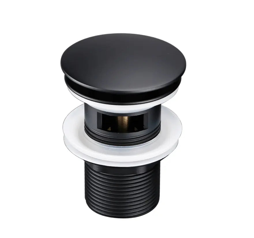 SaniSupreme Premium afvoerplug Mat Zwart Wastafelplug Afvoerplug Clickwaste Afsluitbaar