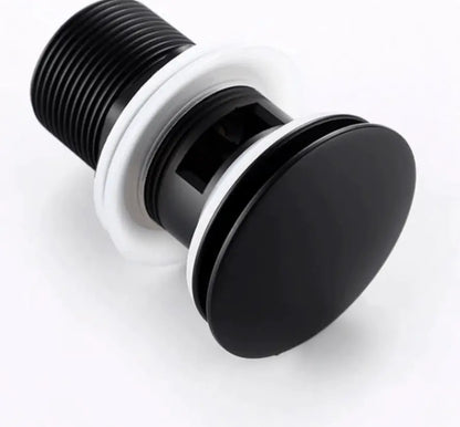 SaniSupreme Premium afvoerplug Mat Zwart Wastafelplug Afvoerplug Clickwaste Afsluitbaar