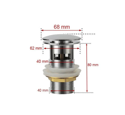 SaniSupreme Premium afvoerplug Mat Zwart Wastafelplug Afvoerplug Clickwaste Afsluitbaar