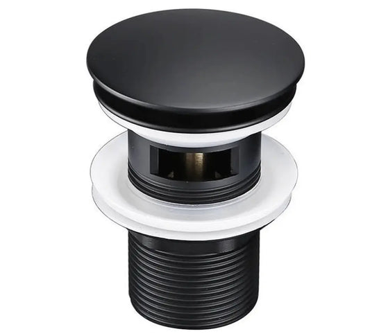 SaniSupreme Premium afvoerplug Mat Zwart Wastafelplug Afvoerplug Clickwaste Afsluitbaar
