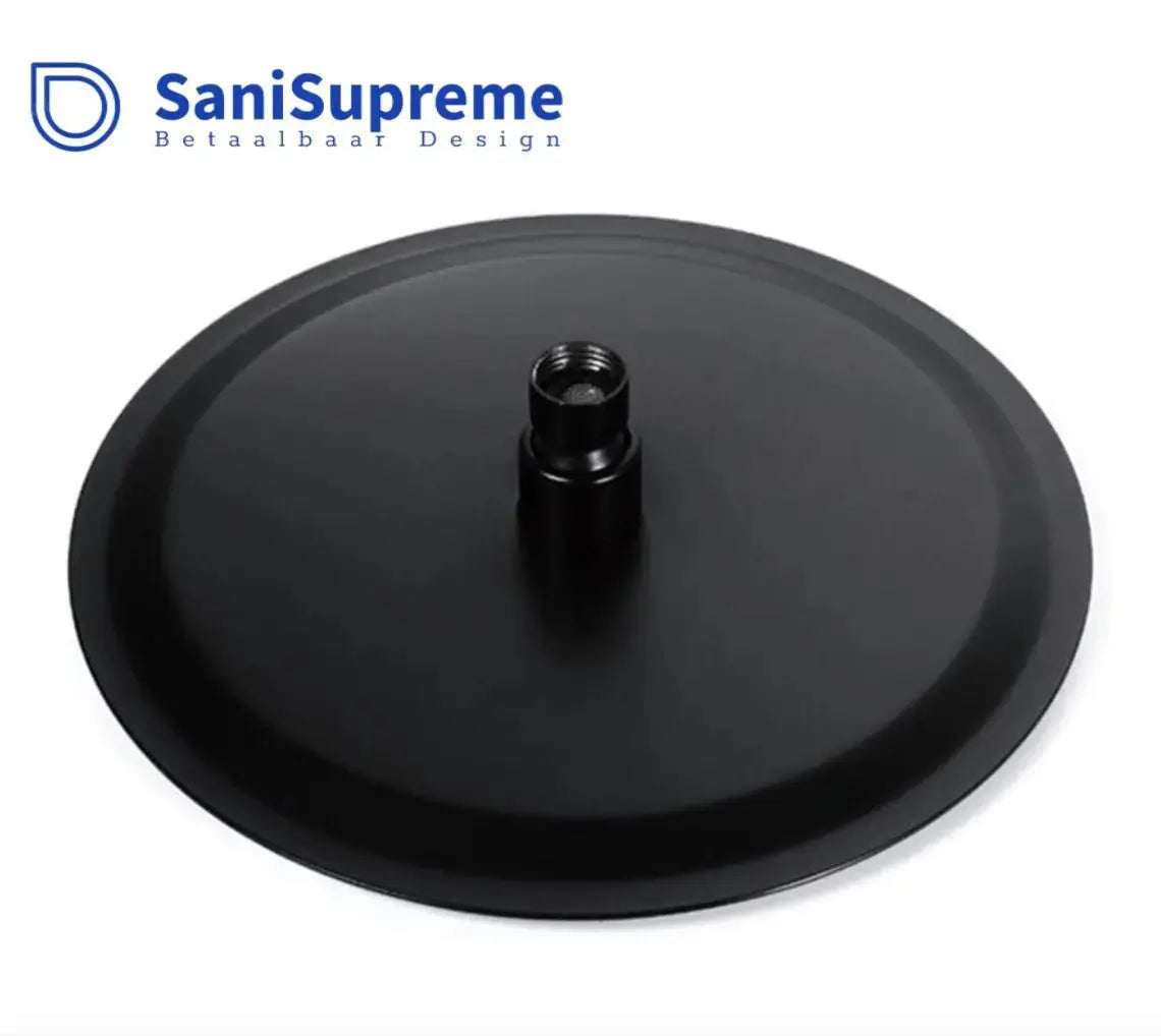 SaniSupreme® Regendouche douchekop 40 cm rond mat zwart
