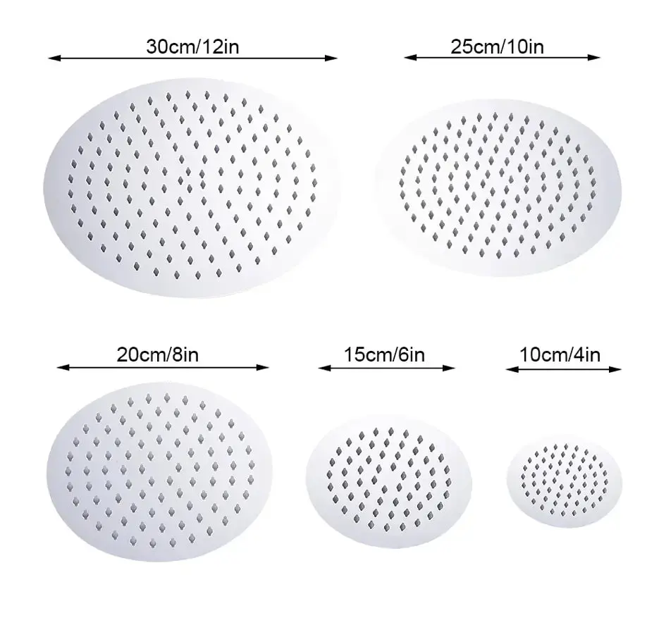 SaniSupreme Regendouche douchekop XL | chroom | rond | 20 cm | 8 inch