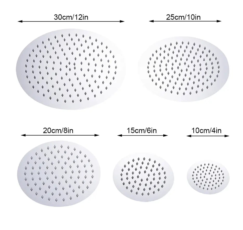 SaniSupreme Regendouche douchekop XL | chroom | rond | 30 cm | 12 inch