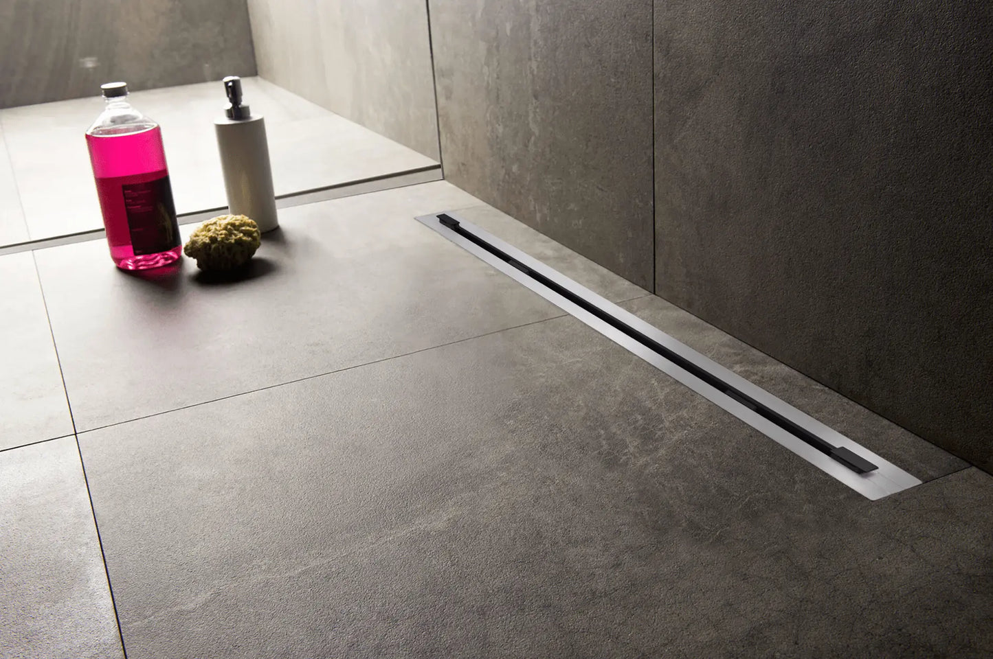 SaniSupreme RVS Flat Douchedrain met Flens 60 cm - Variabel uitloopdeel