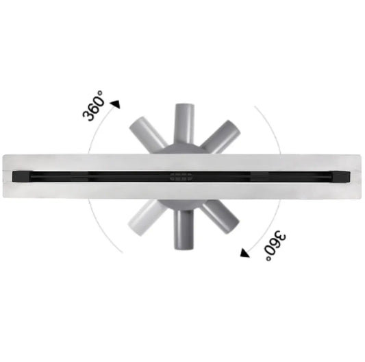 SaniSupreme RVS Flat Douchedrain met Flens 60 cm - Variabel uitloopdeel