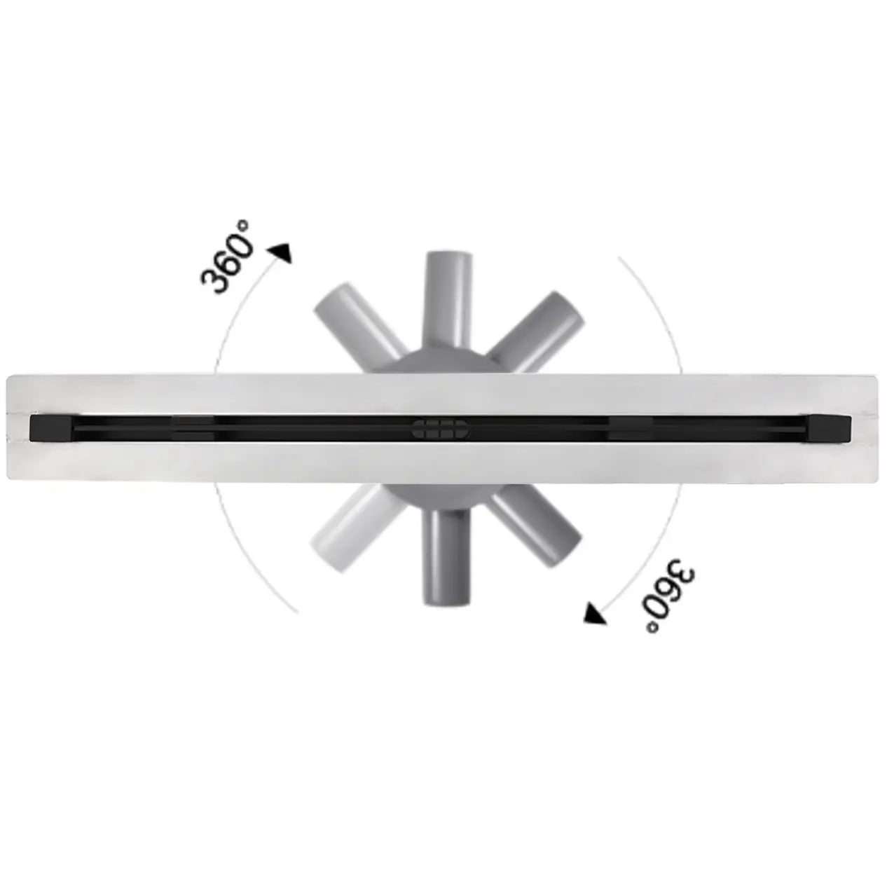 SaniSupreme RVS Flat Douchedrain met Flens 80 cm - Variabel uitloopdeel