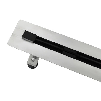 SaniSupreme RVS Flat Douchedrain met Flens 80 cm - Variabel uitloopdeel