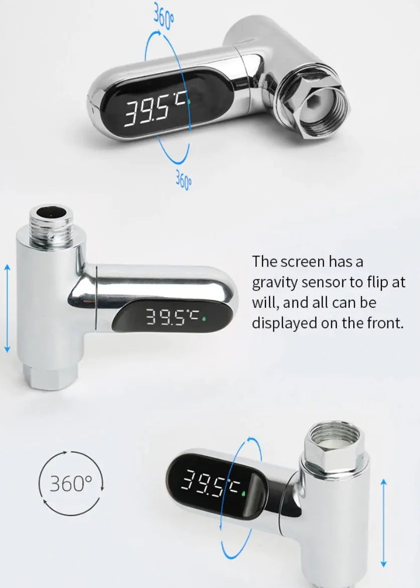SaniSupreme Safe Series Bad & Kraan Thermometer met waterflow LED chroom