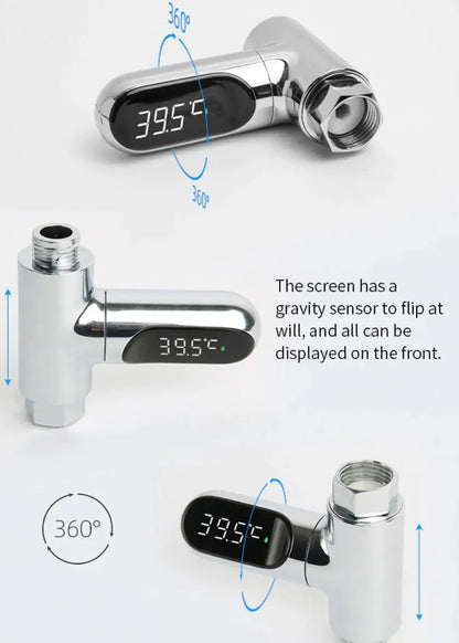 SaniSupreme Safe Series Bad & Kraan Thermometer met waterflow LED chroom
