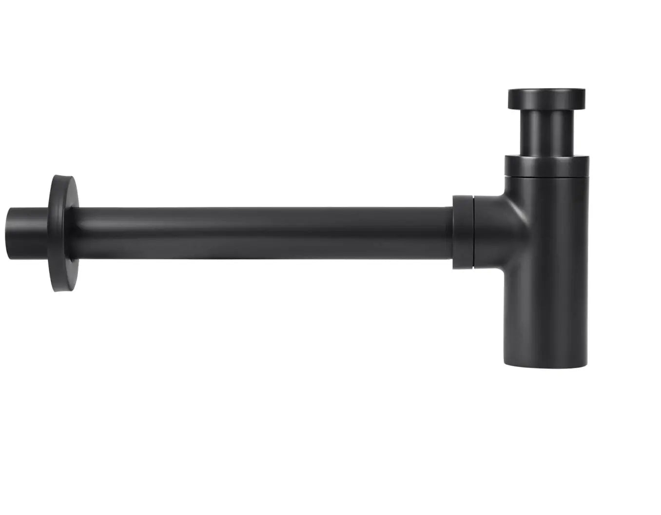 Sanisupreme Sifon set kompleet mat zwart (exclusief afvoerplug - clickwaste)