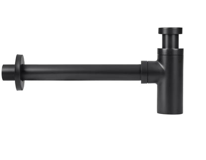 Sanisupreme Sifon set kompleet mat zwart (exclusief afvoerplug - clickwaste)