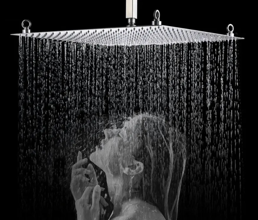 SaniSupreme® SmartPulse Plafond Regendouche Plateau Alicante 50 cm vierkant chroom glanzend