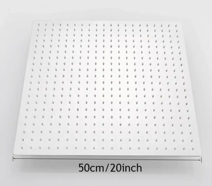 SaniSupreme® SmartPulse Plafond Regendouche Plateau Alicante 50 cm vierkant chroom glanzend