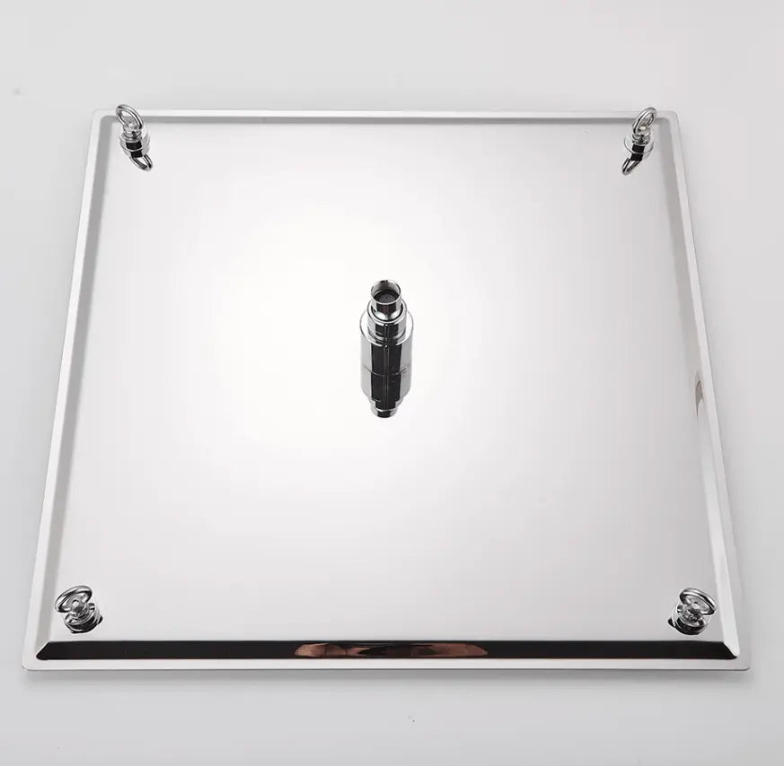 SaniSupreme® SmartPulse Plafond Regendouche Plateau Alicante 50 cm vierkant chroom glanzend