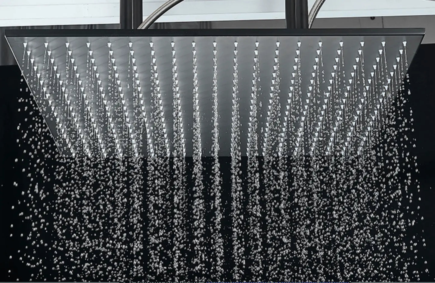 SaniSupreme® SmartPulse Plafond Regendouche Plateau Alicante 50 cm vierkant mat zwart