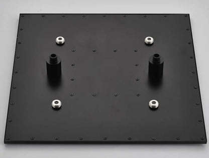 SaniSupreme® SmartPulse Plafond Regendouche Plateau Alicante 50 cm vierkant mat zwart