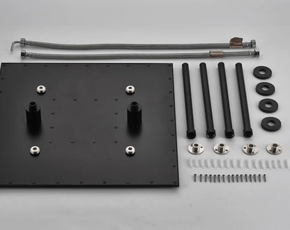 SaniSupreme® SmartPulse Plafond Regendouche Plateau Alicante 50 cm vierkant mat zwart