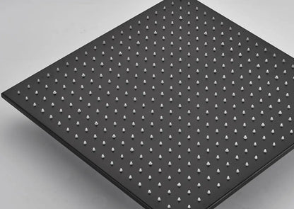 SaniSupreme® SmartPulse Plafond Regendouche Plateau Alicante 50 cm vierkant mat zwart