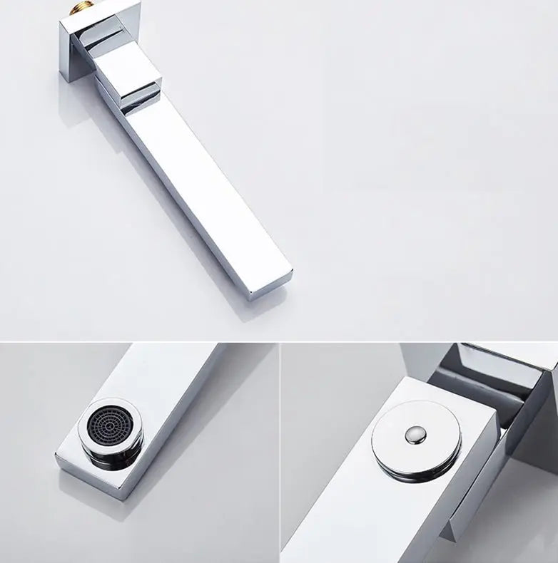 SaniSupreme® SmartPulse Wand Thermostatische Doucheset Alicante 3 weg 20 cm regendouche vierkant chroom glans