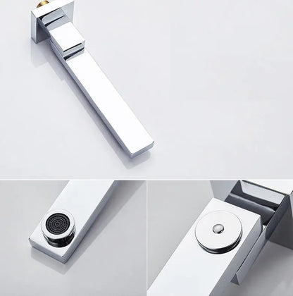 SaniSupreme® SmartPulse Wand Thermostatische Doucheset Alicante 3 weg 20 cm regendouche vierkant chroom glans