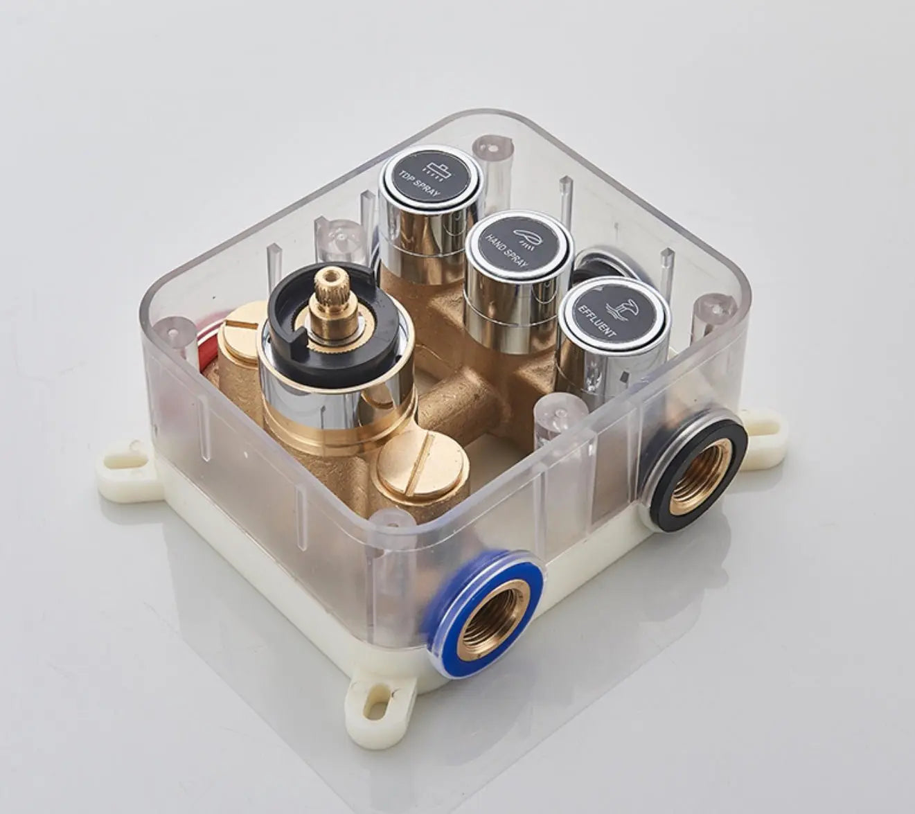 SaniSupreme® SmartPulse Wand Thermostatische Doucheset Alicante 3 weg 20 cm regendouche vierkant chroom glans